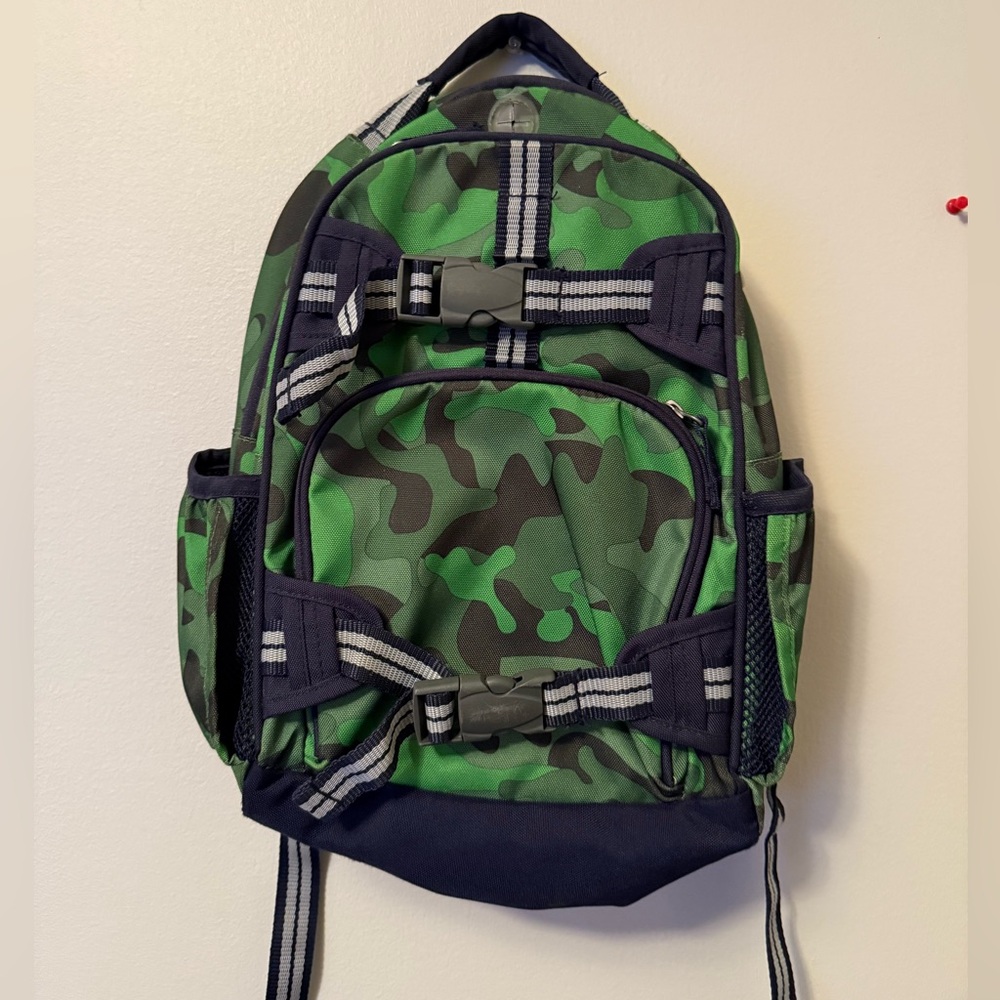 Pottery Barn Kids Green Camouflage Backpack